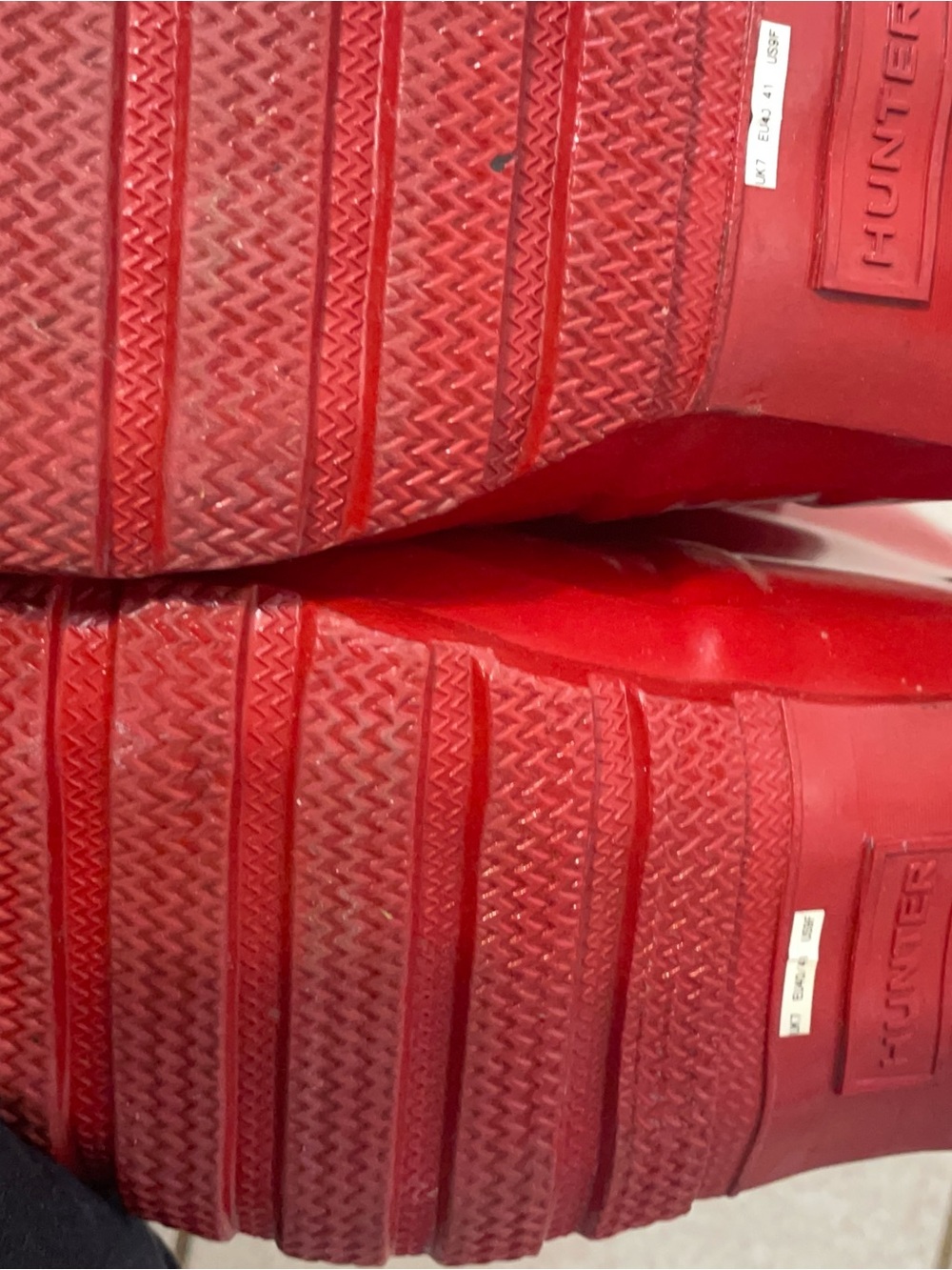 Hunter Red Tall Gloss Rain Boots - Picture 7 of 8